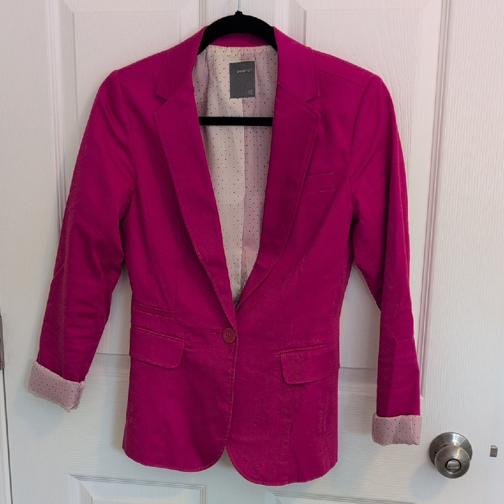 Smart Set | Pink Blazer Tailored Suit Jacket